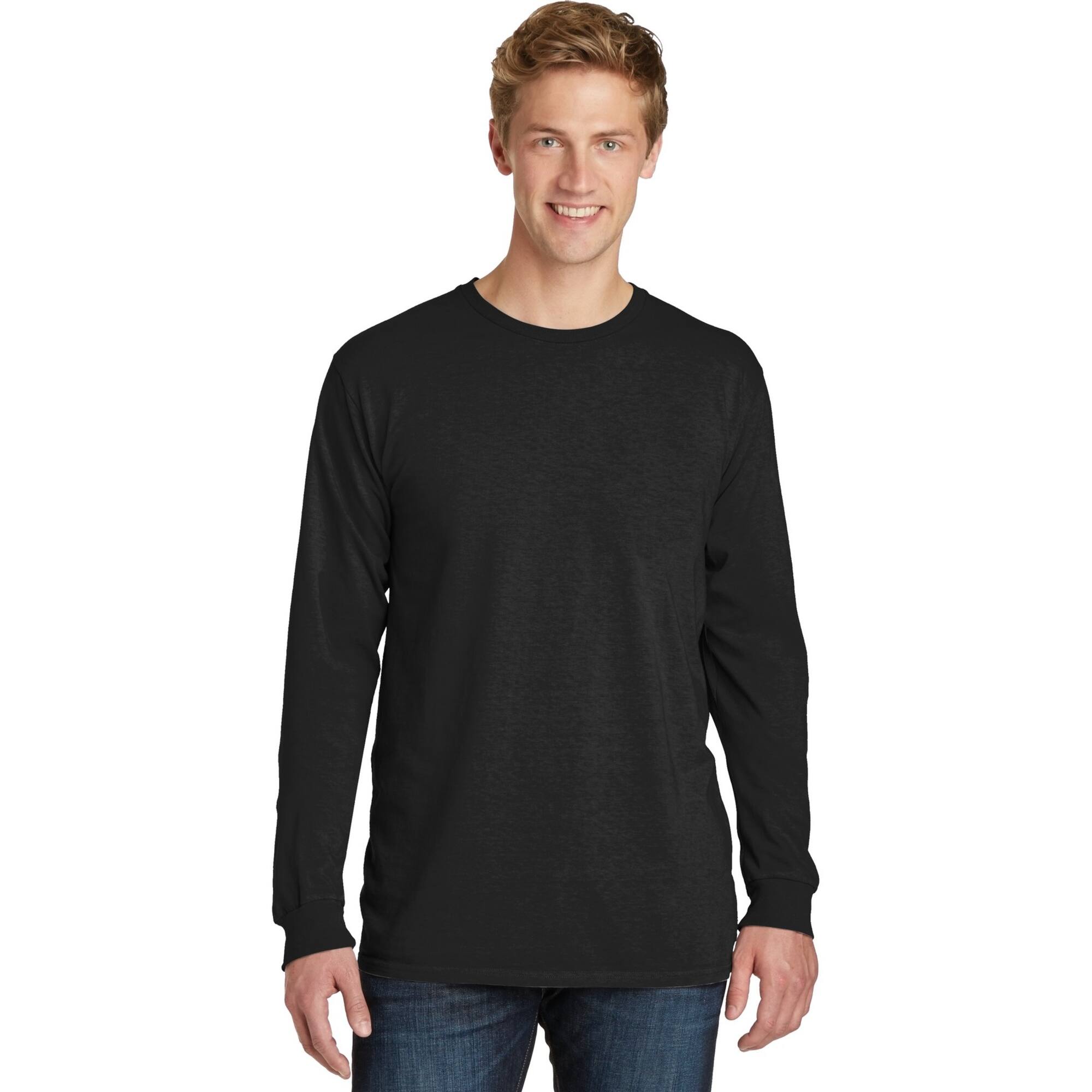 Port & Company® Beach Wash™ Garment-Dyed Long Sleeve Adult T-Shirt